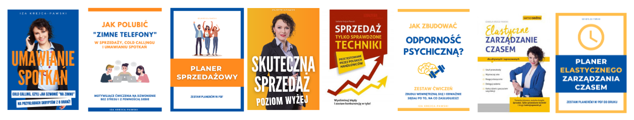 Zestaw książek, ebooków i planerów autorstwa Izy Krejca-Pawski – metody ESE i EZC